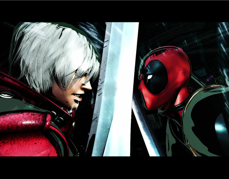 Deadpool vs Dante confrontation
