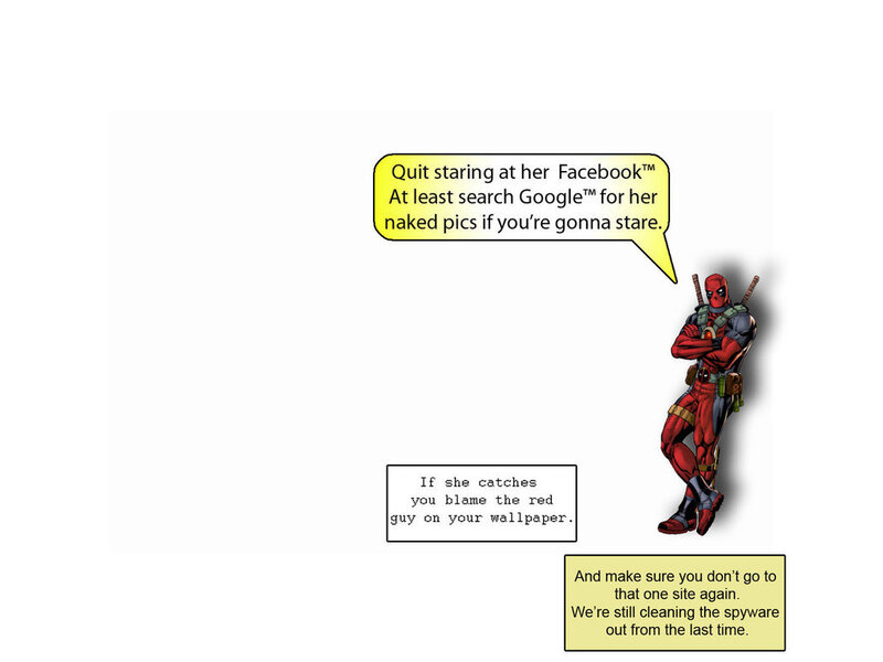 Deadpool wallpaper joke