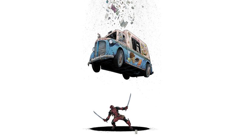 Deadpool with Ice Cream Truck — Red