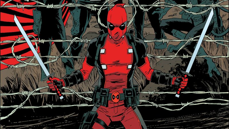 Deadpool with Swords — Red