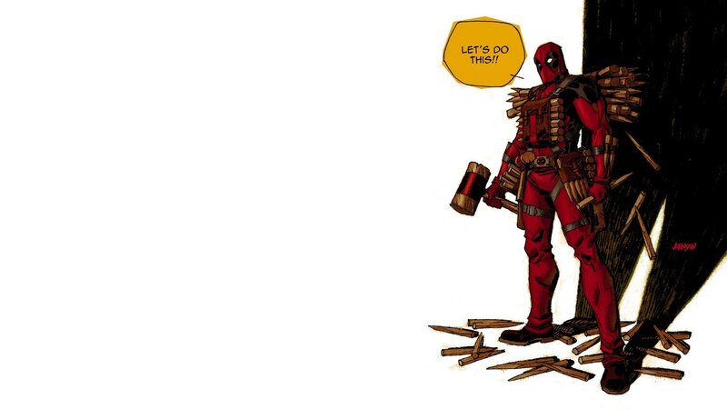 Deadpool with Weapons — Red, Dramatic