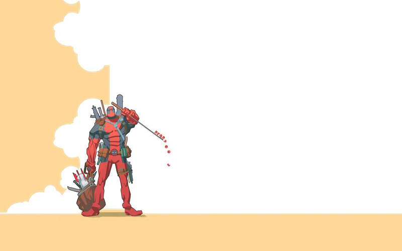 Deadpool with weapons