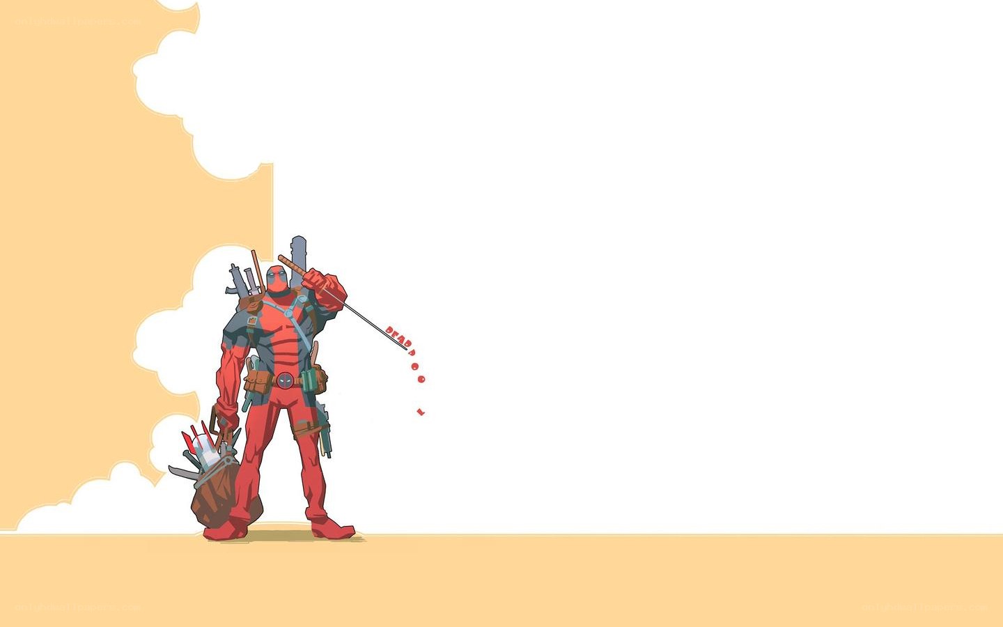 Deadpool with weapons