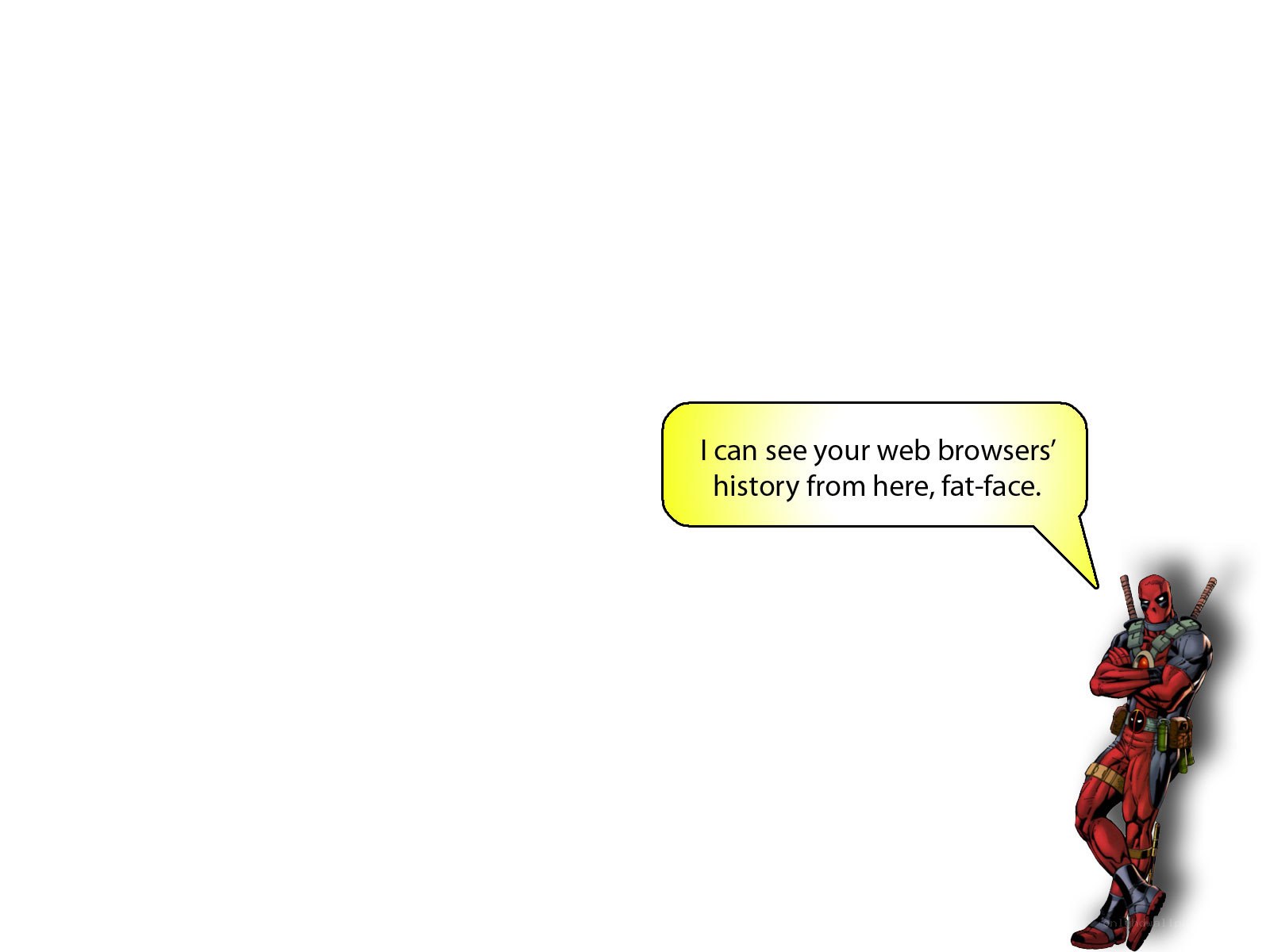 Deadpool with web history comment