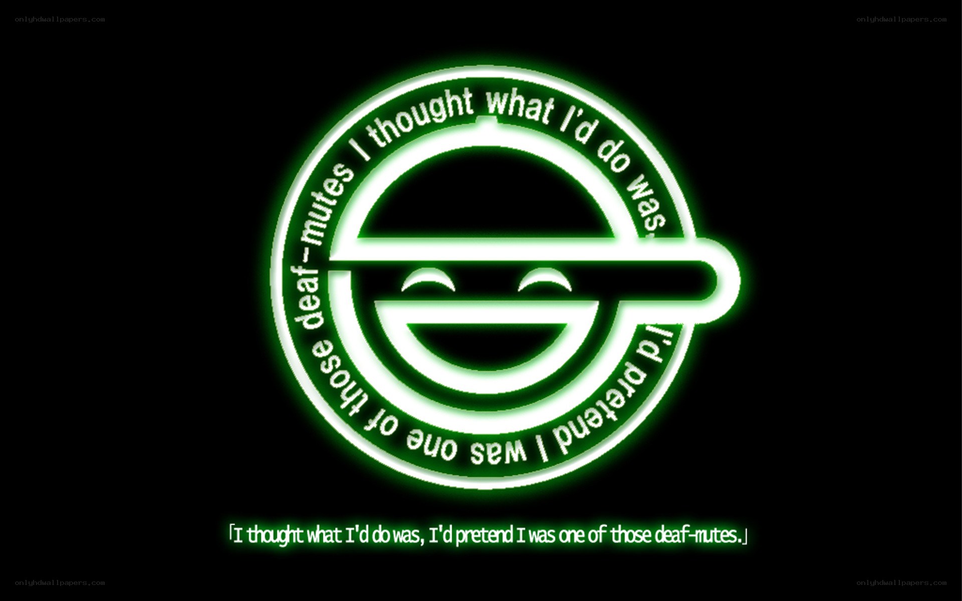 Deaf-mutes logo with quote