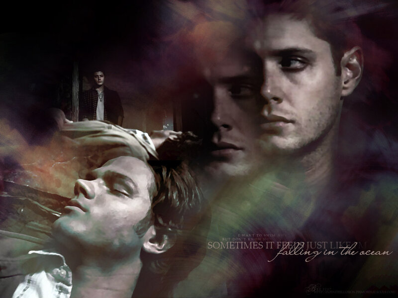Dean and Sam in a dramatic scene