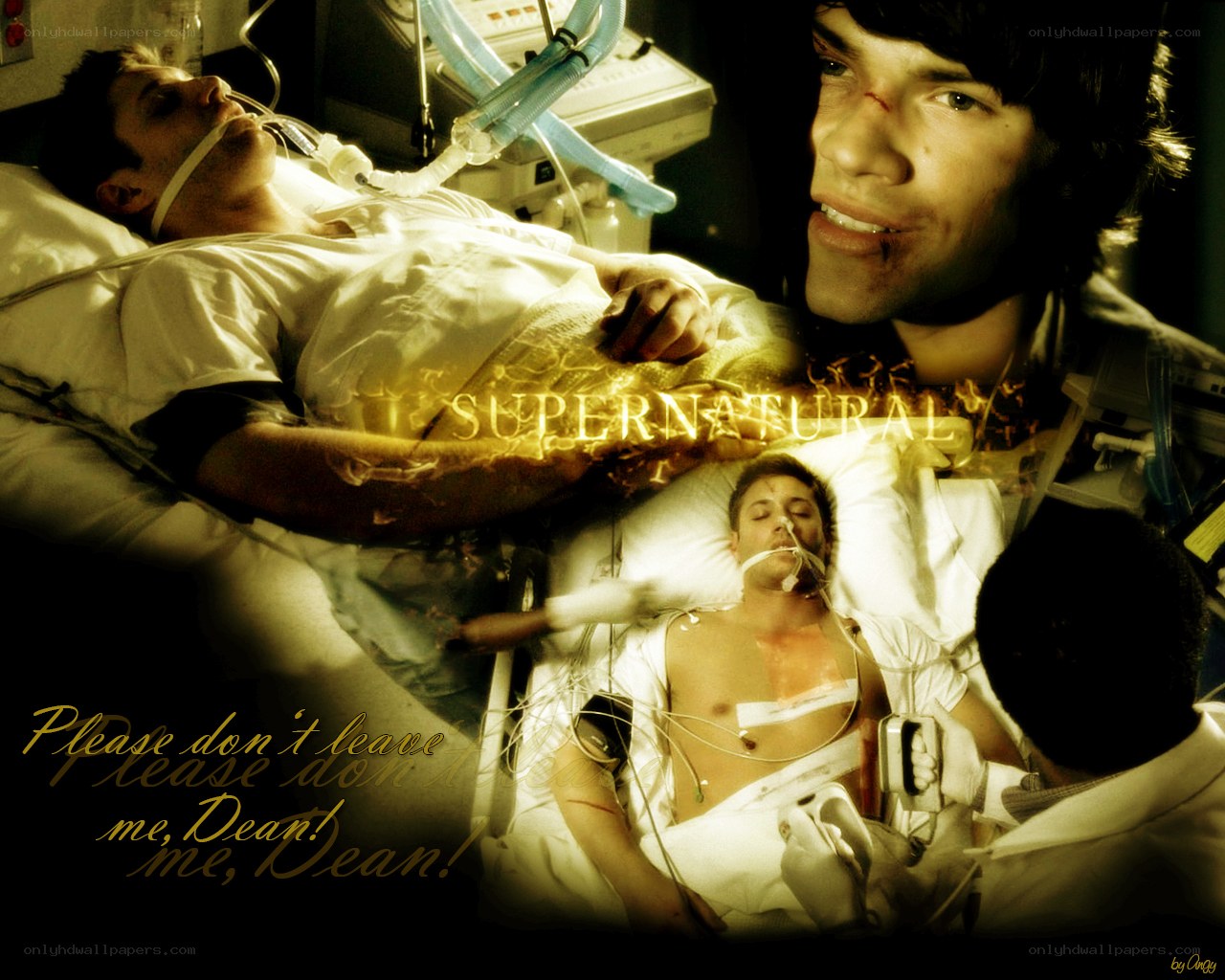 Dean in hospital bed