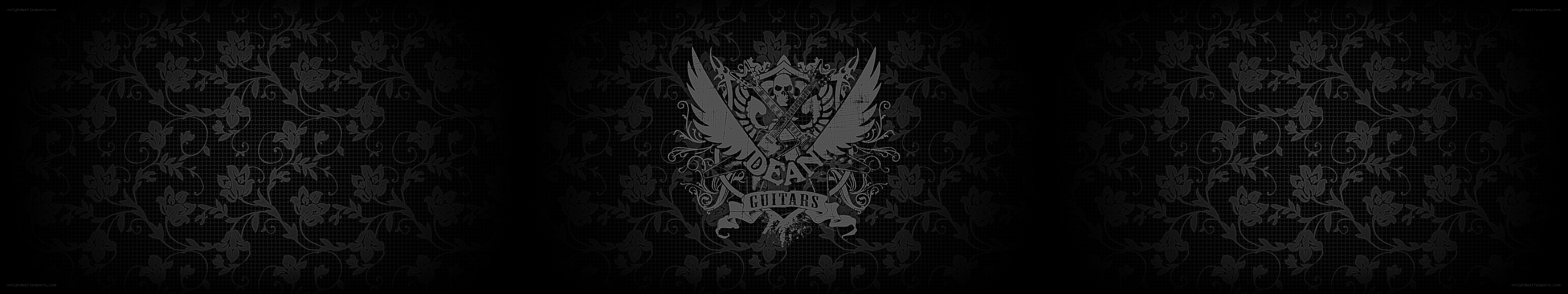 Deans Guitars logo on floral background