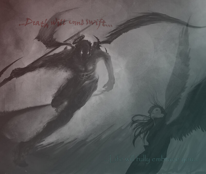 Death and life embrace