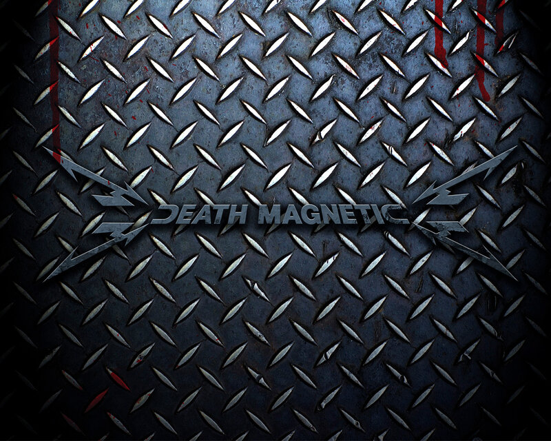 Death Magnetic logo on metal