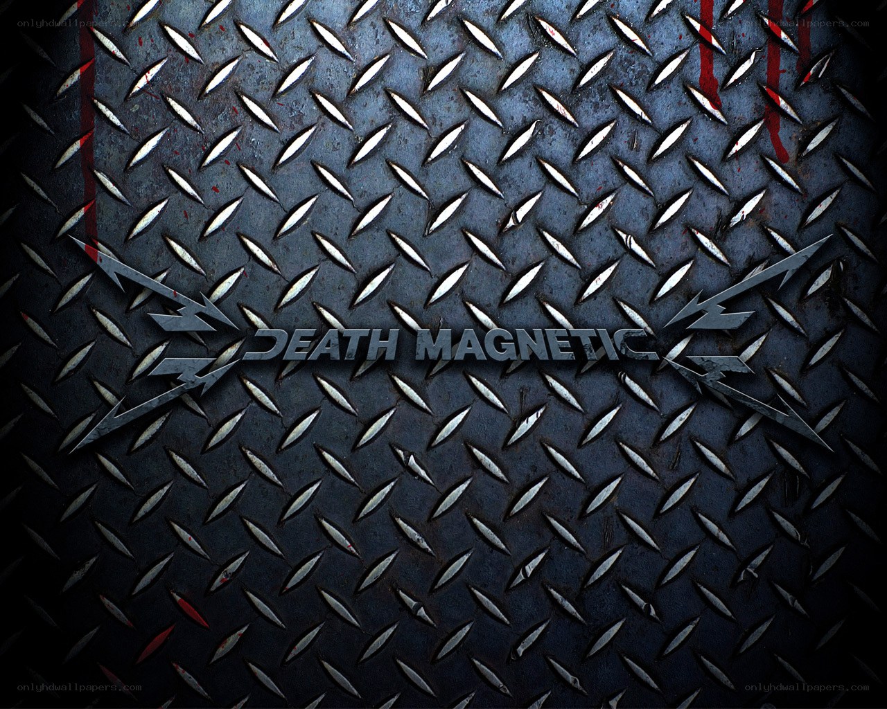 Death Magnetic logo on metal