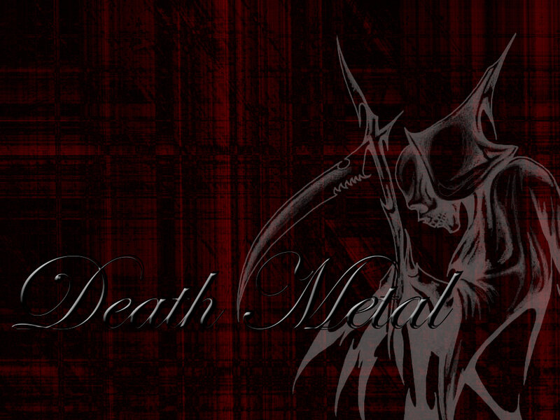 Death Metal artwork with grim reaper