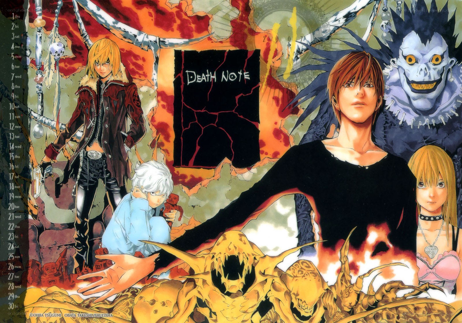 Death Note anime character collage