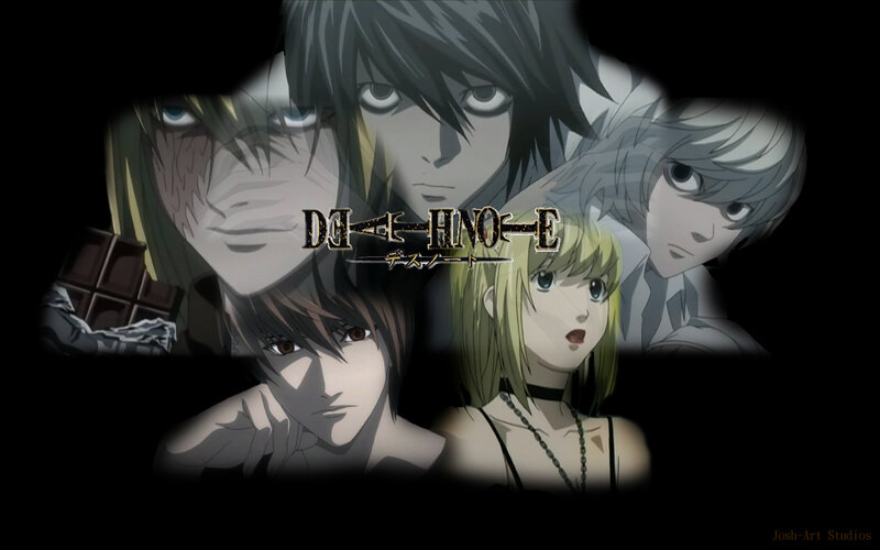 Death Note anime character collage