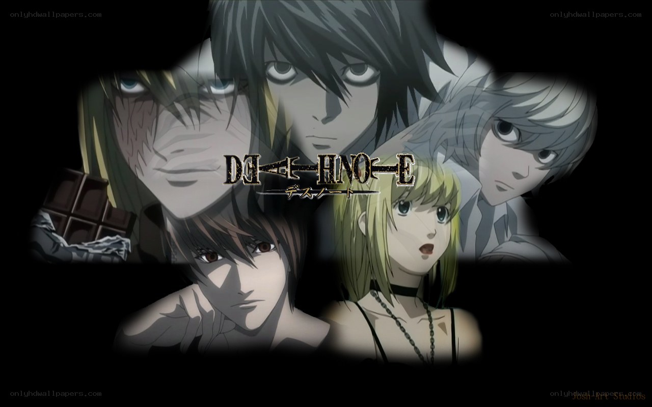 Death Note anime character collage