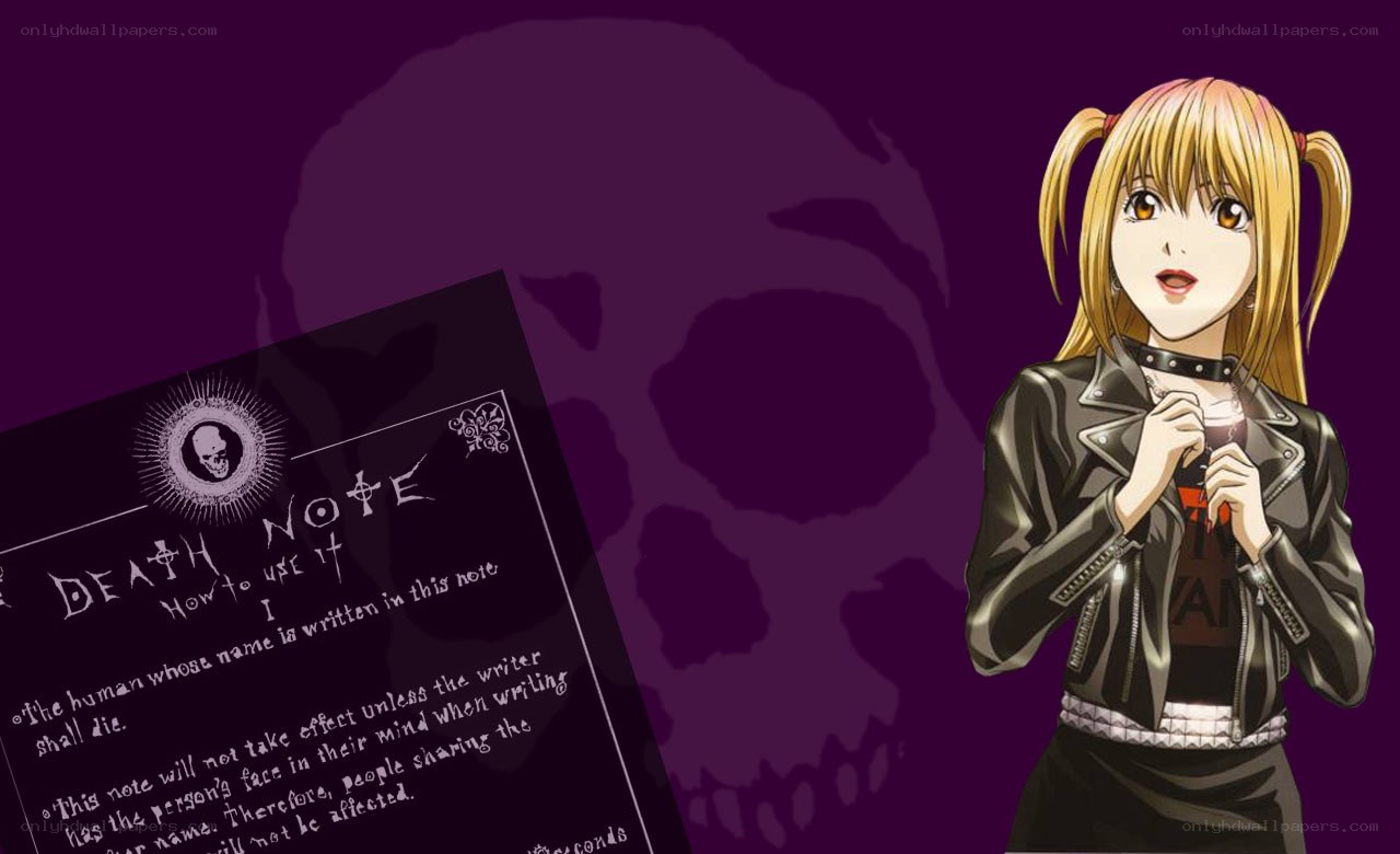 Death Note character and notebook