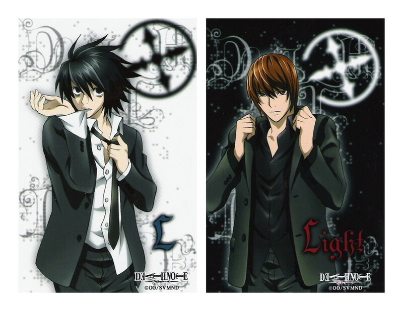 Death Note character cards