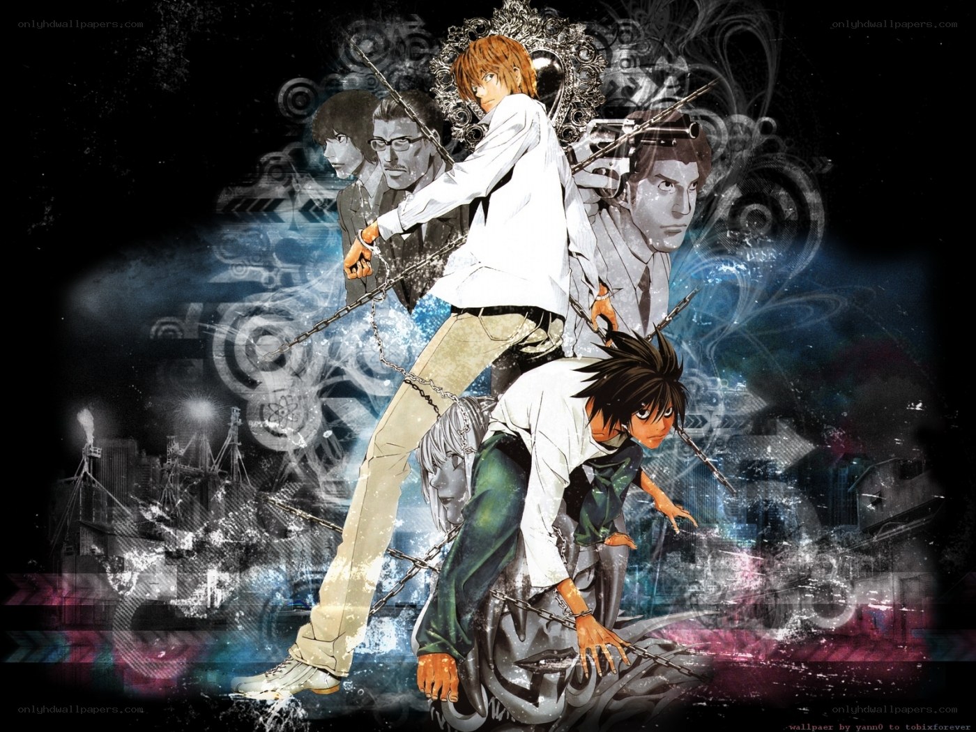 Death Note character collage