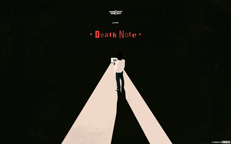 Death Note character on a path