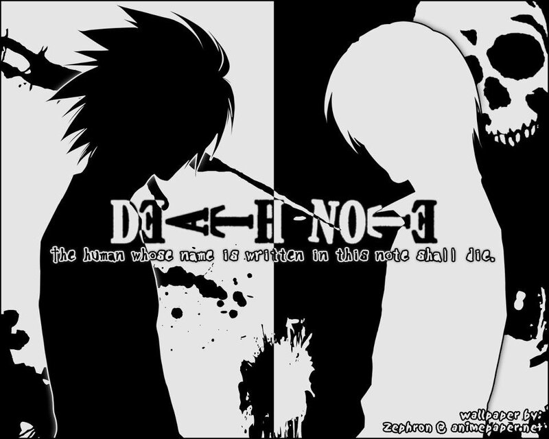 Death Note character silhouettes