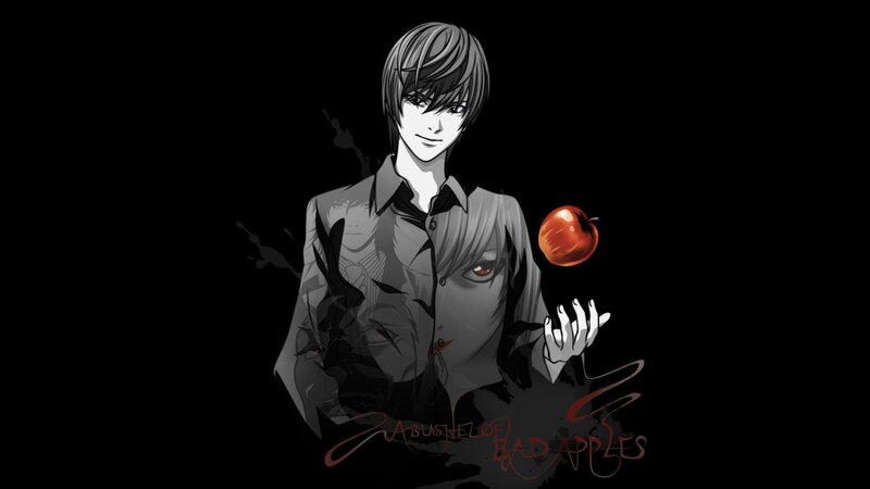 Death Note character with apple