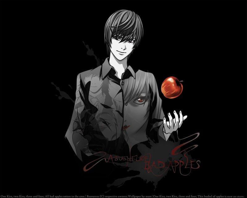 Death Note character with apple