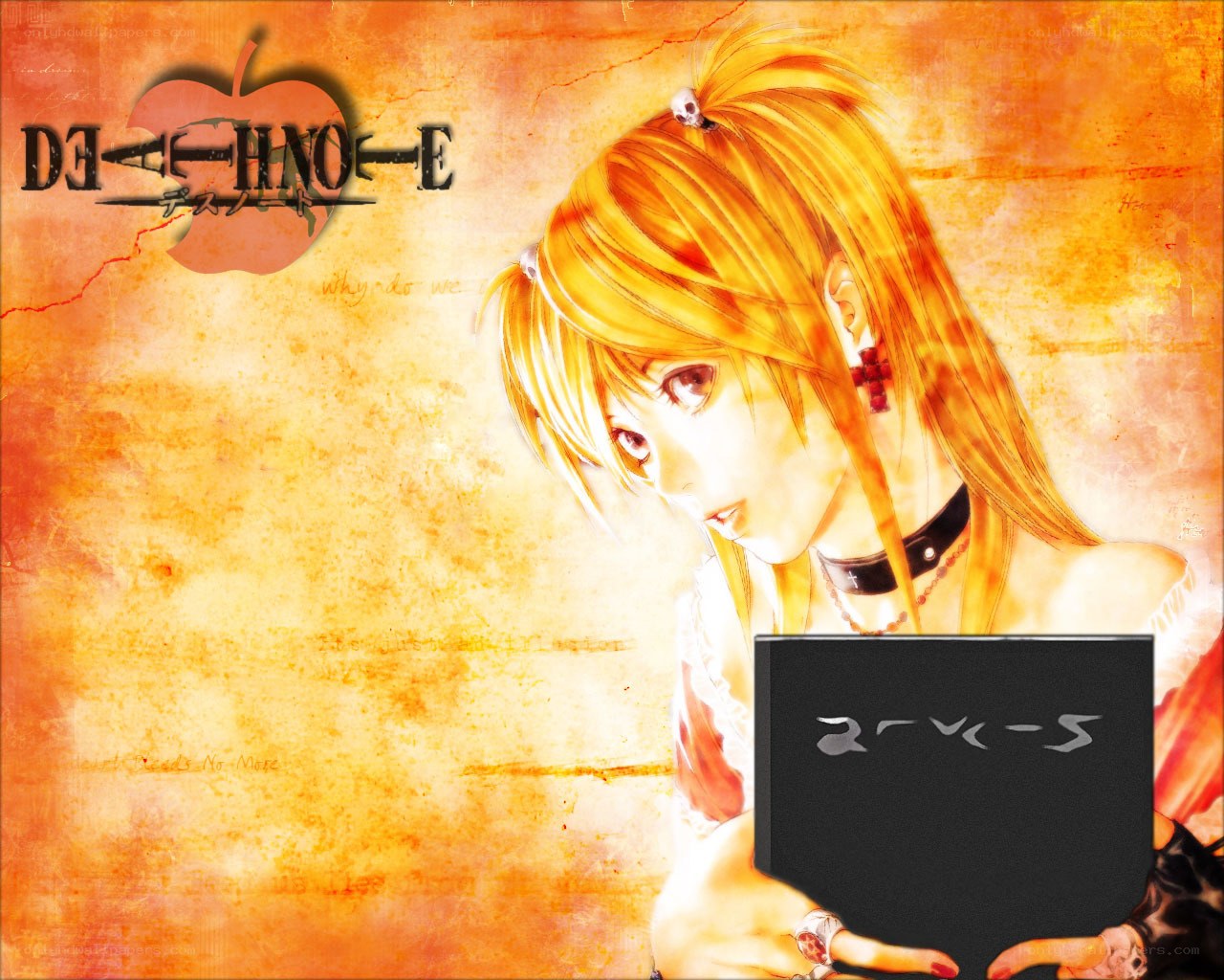 Death Note character with laptop