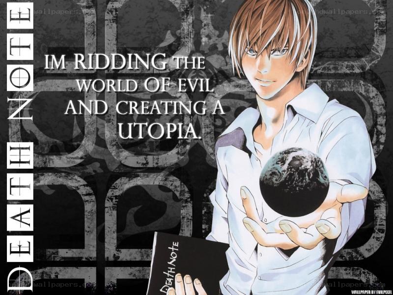 Death Note character with notebook