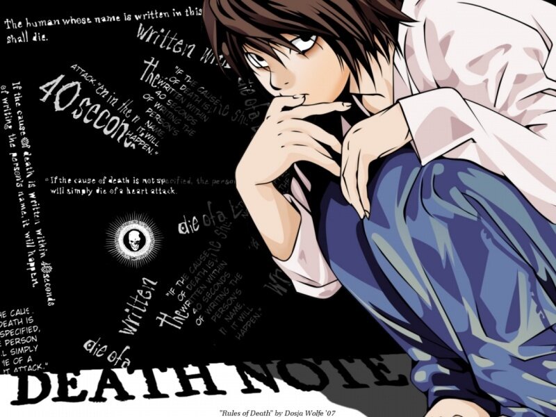 Death Note character with rules