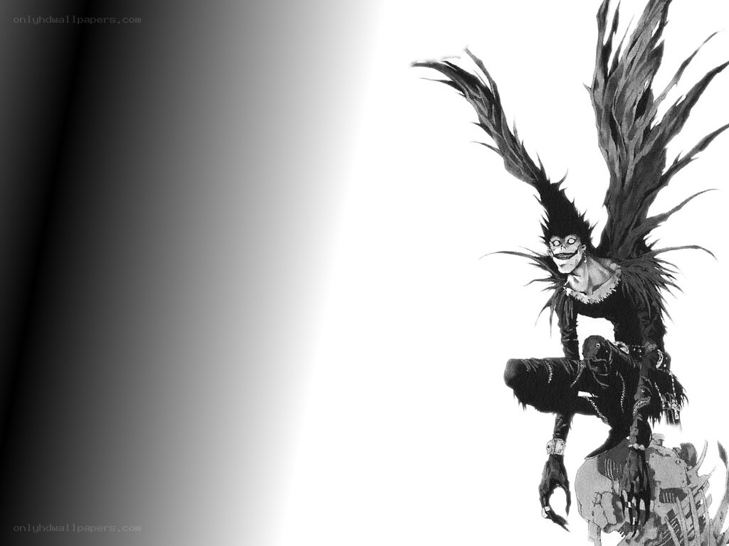 Death Note character with wings