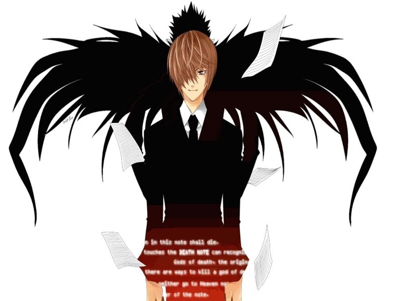 Death Note character with wings