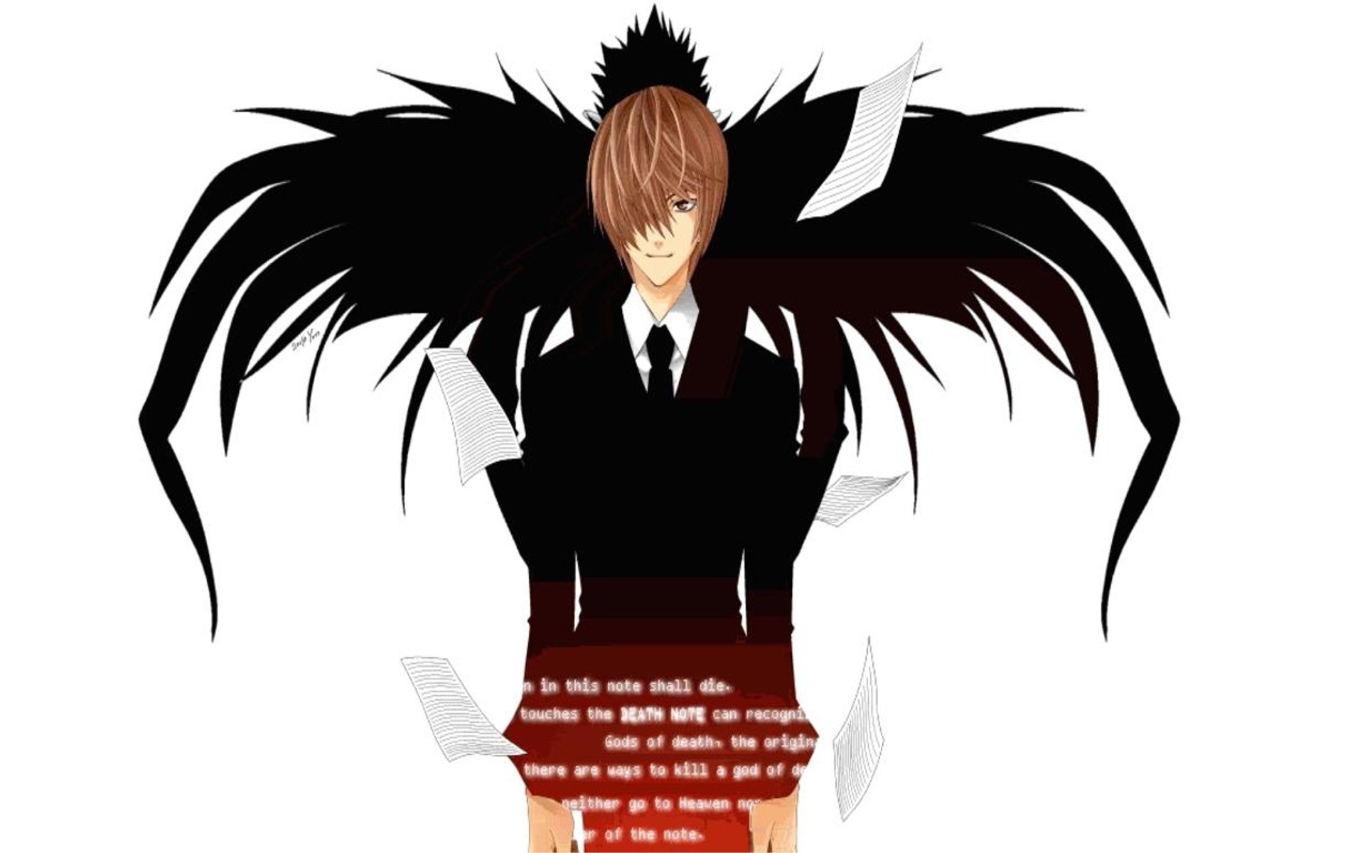 Death Note character with wings