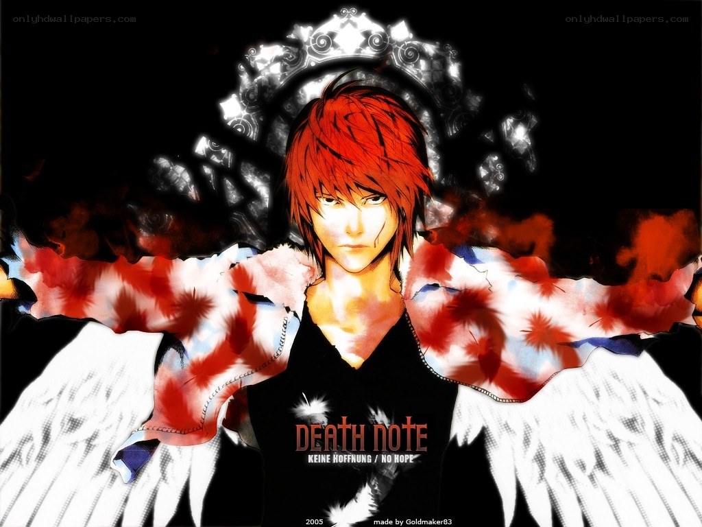 Death Note character with wings
