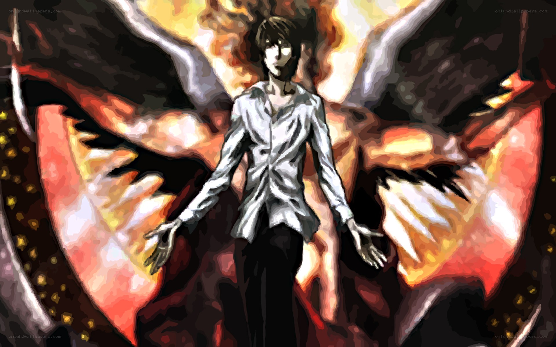 Death Note character with wings