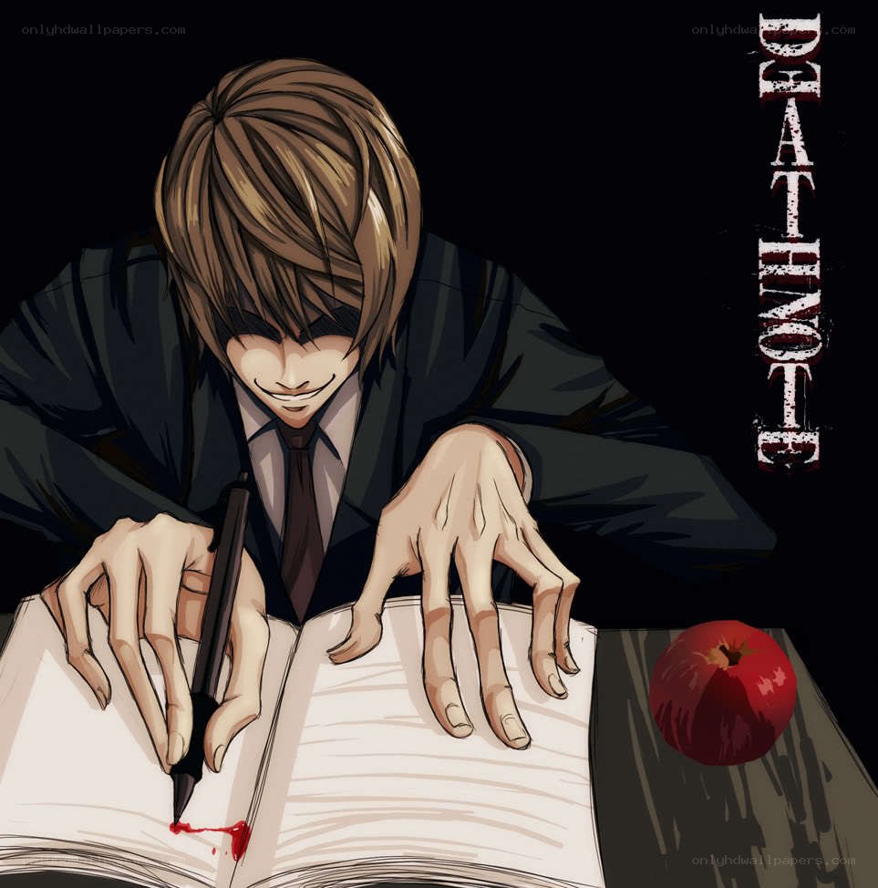 Death Note character writing