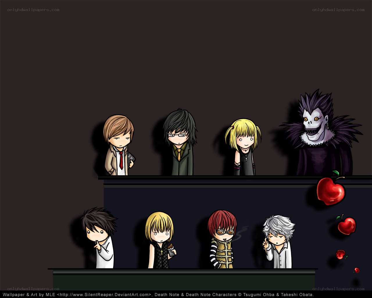 Death Note characters chibi art