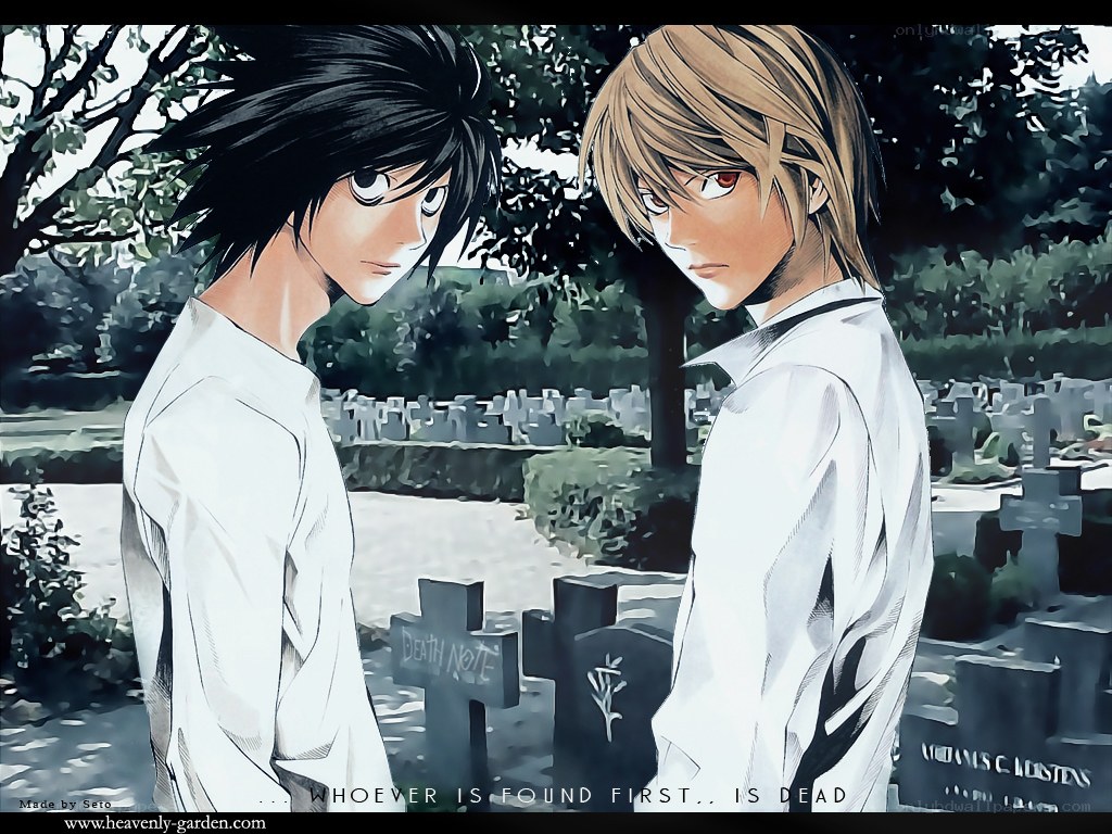 Death Note characters in cemetery