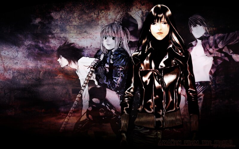 Death Note characters in dark setting