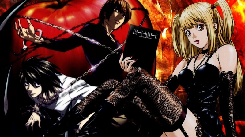 Death Note characters in dramatic scene