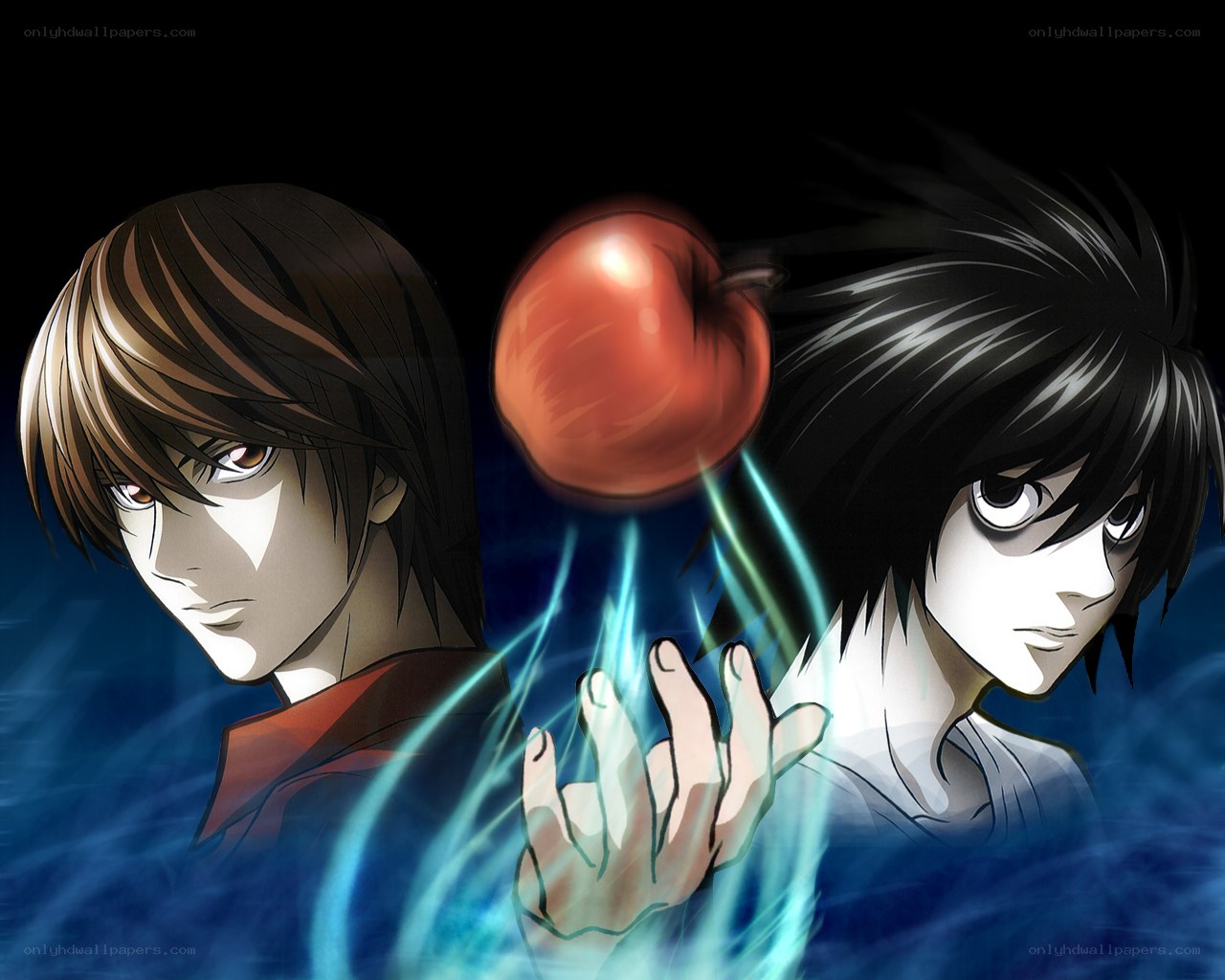 Death Note characters with apple