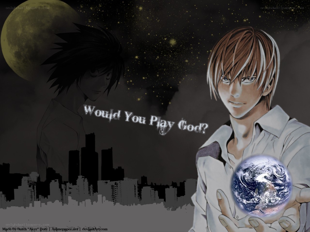 Death Note characters with Earth