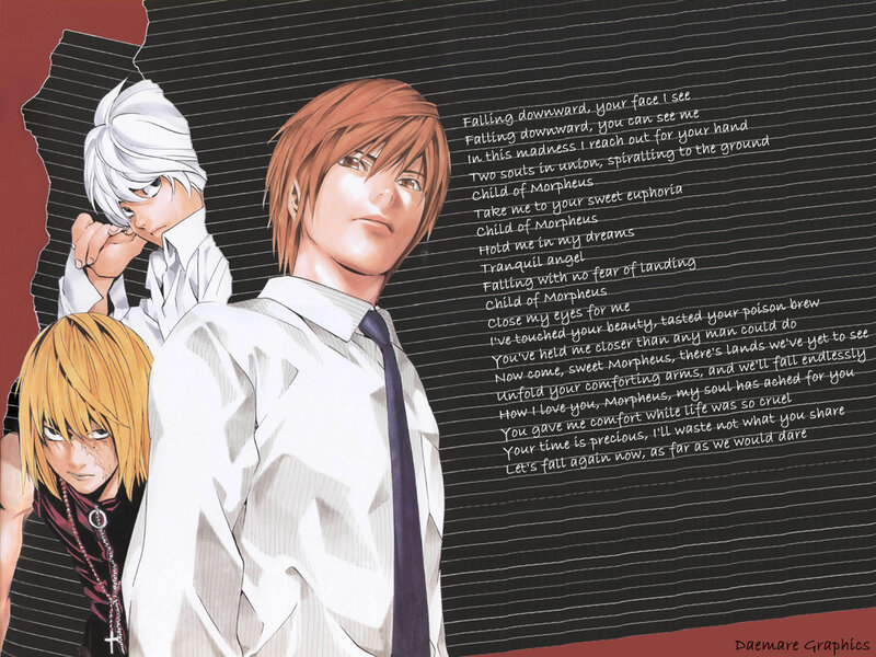 Death Note characters with lyrics