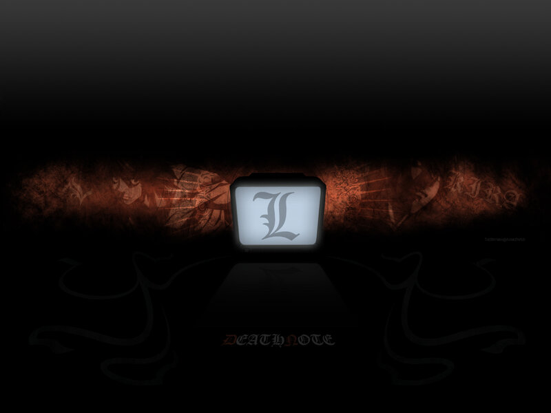 Death Note L logo wallpaper