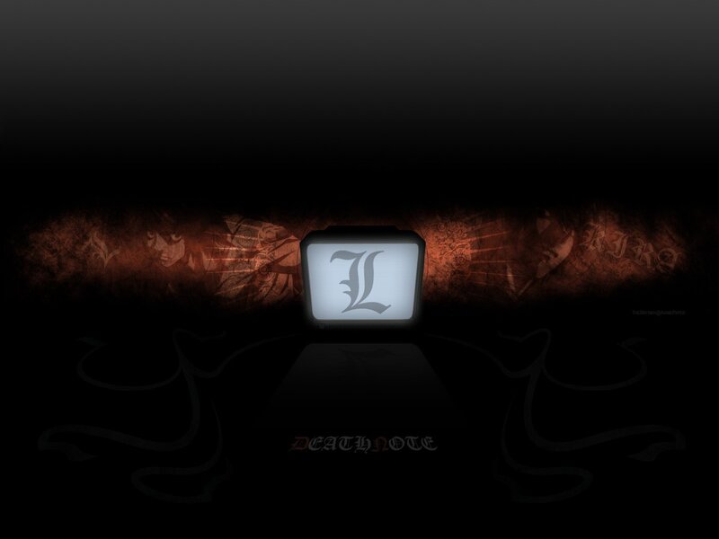 Death Note L logo wallpaper
