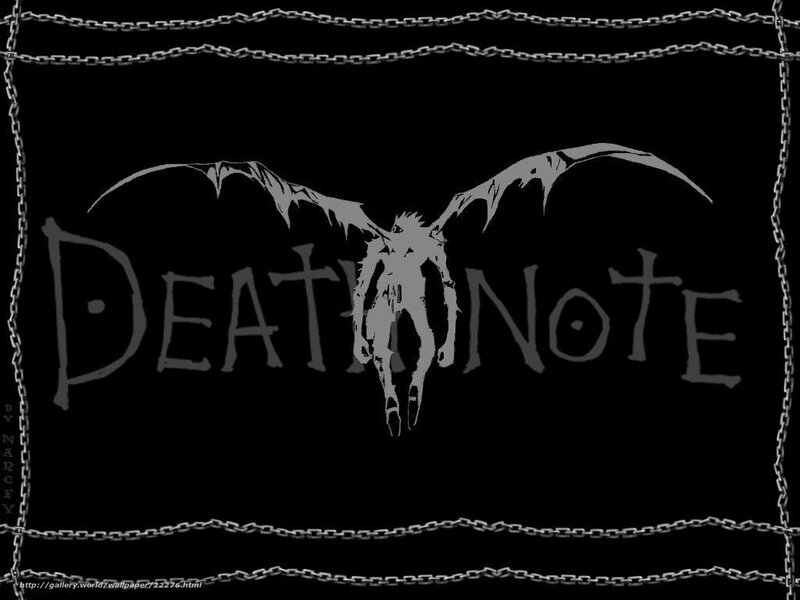Death Note logo with chain frame