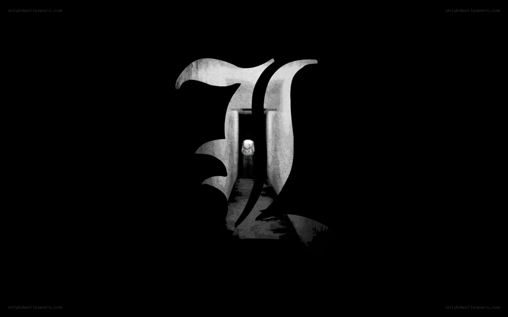 Death Note logo with figure