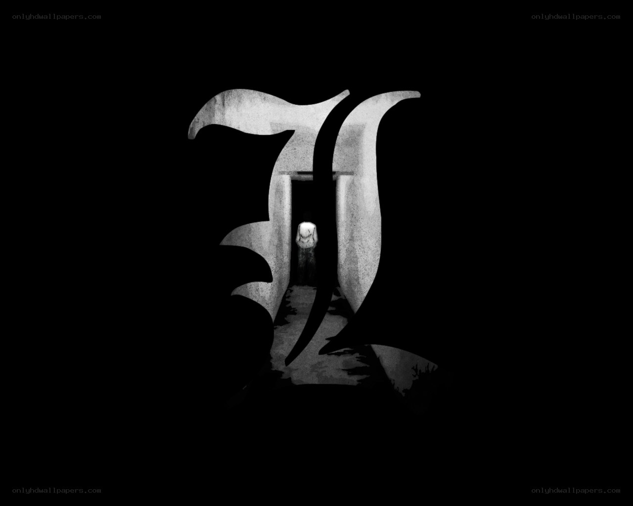 Death Note logo with figure