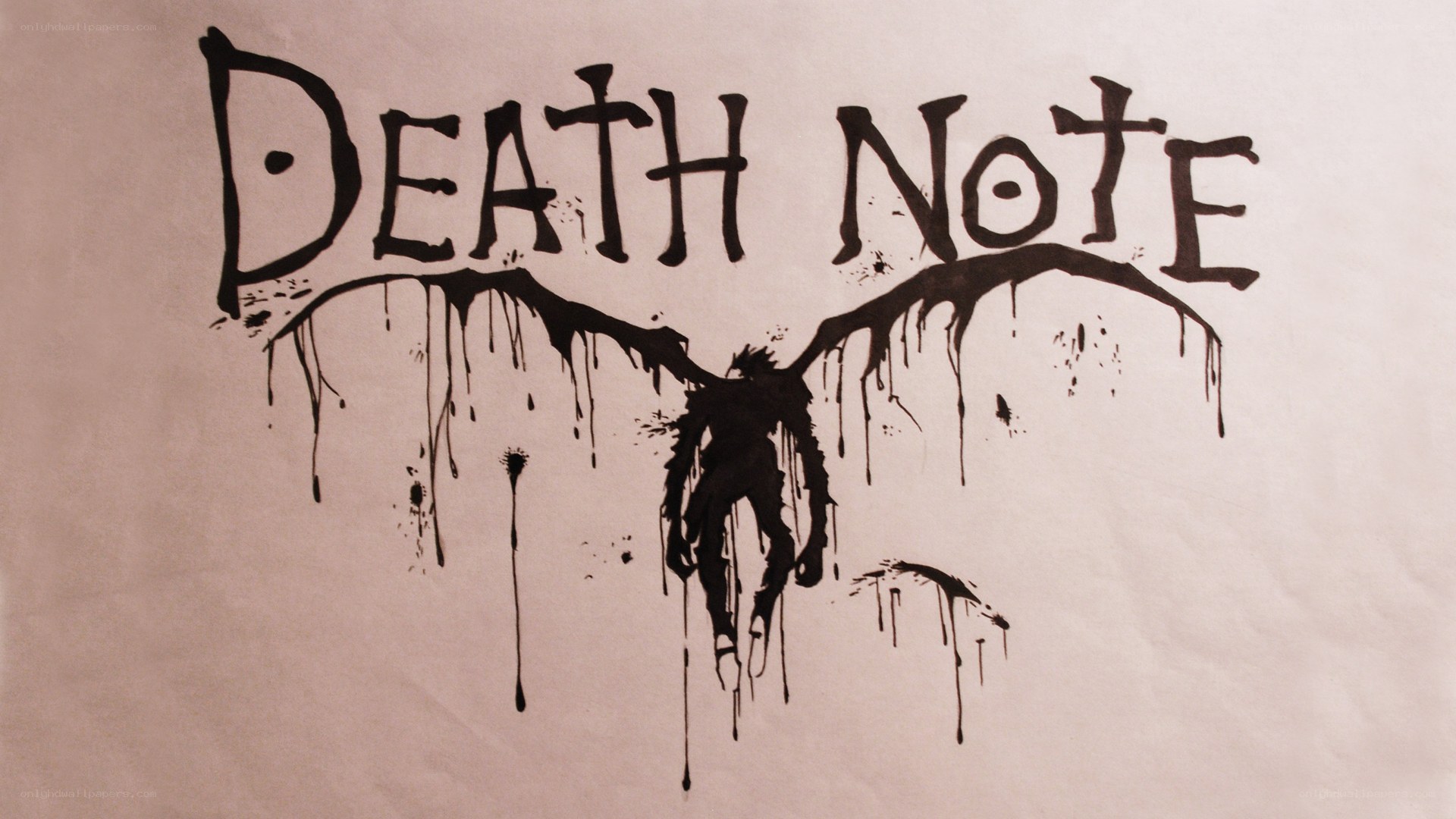 Death Note logo with silhouette