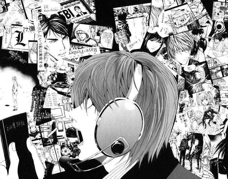 Death Note manga collage