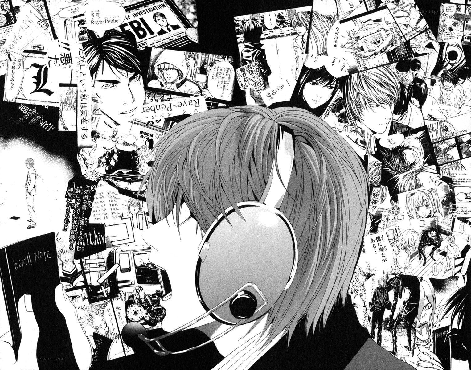 Death Note manga collage